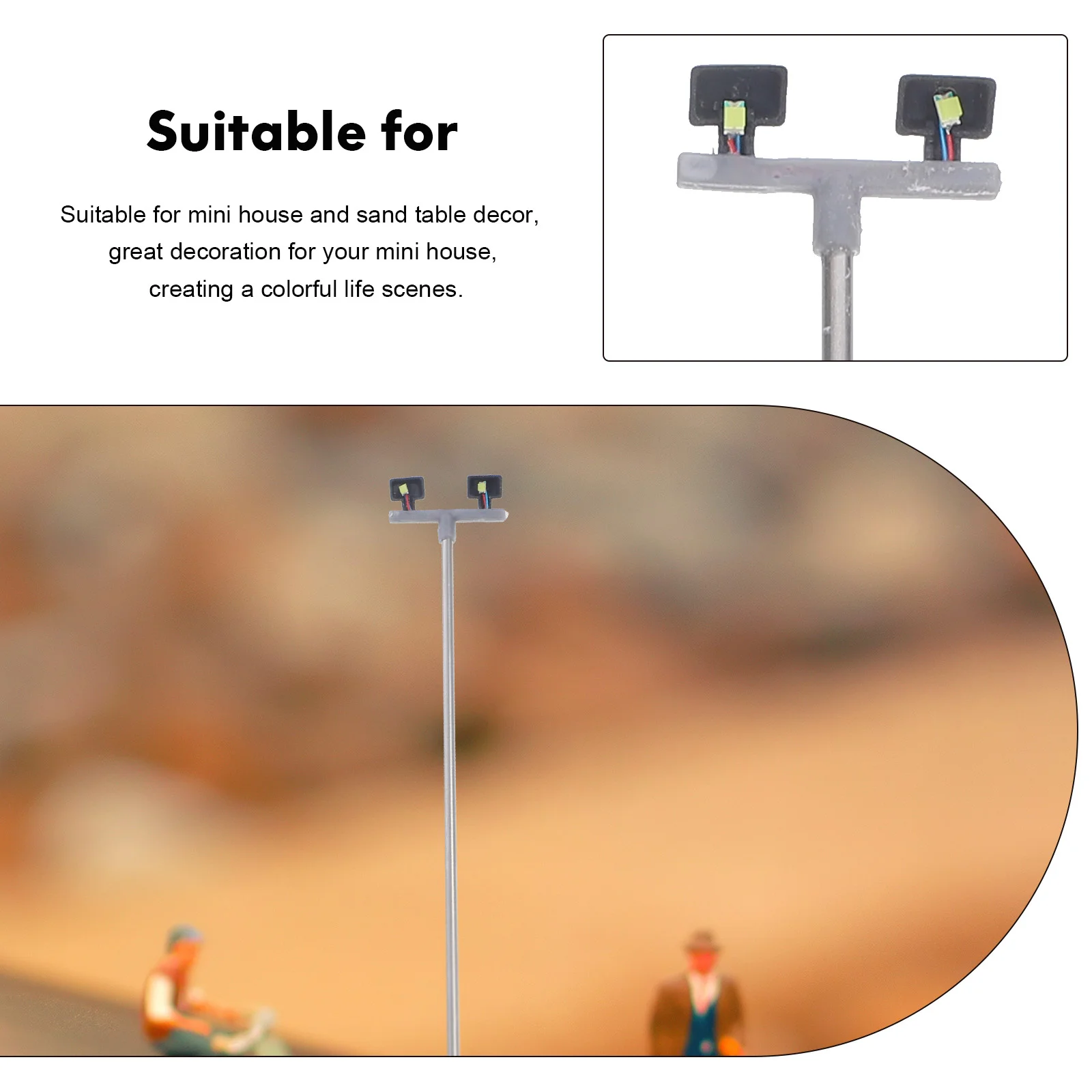 Street Light รุ่น MINI House โคมไฟตกแต่งสวนเครื่องประดับสําหรับ DIY Decors Micro Landscape เครื่องประดับ Miniature Park