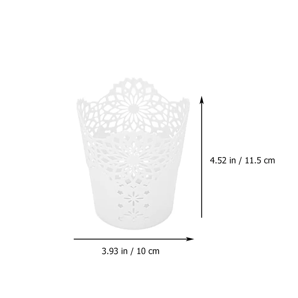 

5pcs Creative Hollow Pen Holder Plastic Desktop Organizer Stationery Storage Basket Pen Container For School Office Home Use