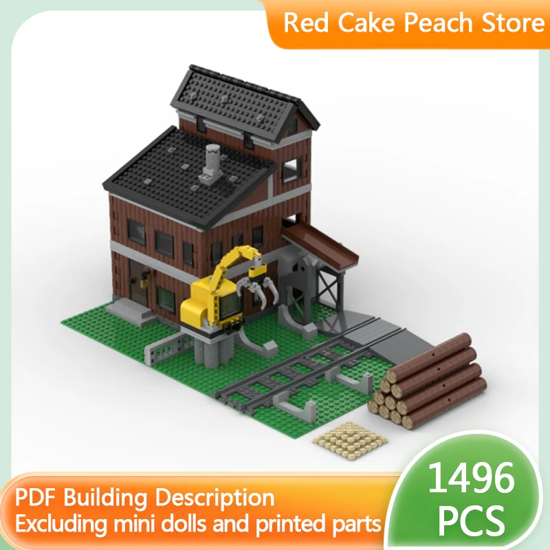 

City Street View Model MOC Building Bricks Wood Mill Architecture Modular Technology Children Holiday Gifts Assemble Toys Suit