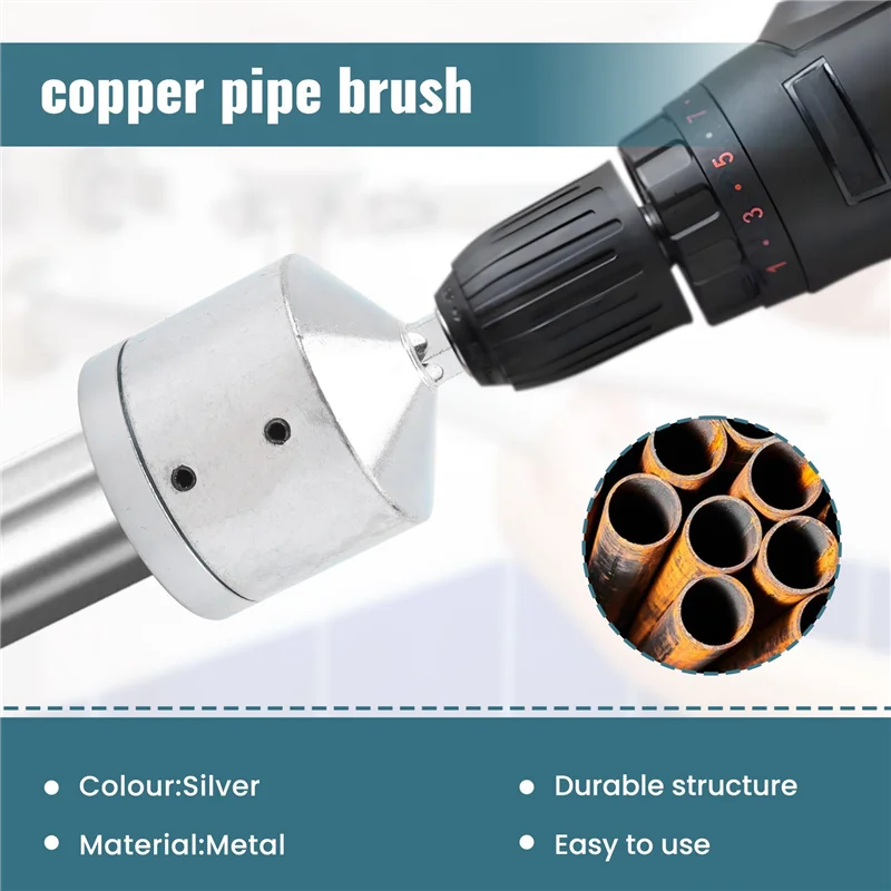 

10 шт. 1/2 дюйма очиститель металлических медных труб с 1 сменными щетками щетка для чистки трубок щетка для чистки трубок