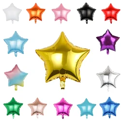 2pcs 18inch Gold Star Aluminum Foil Silver Red Balloons Inflatable Birthday Ballon Wedding Party Decoration Baby shower