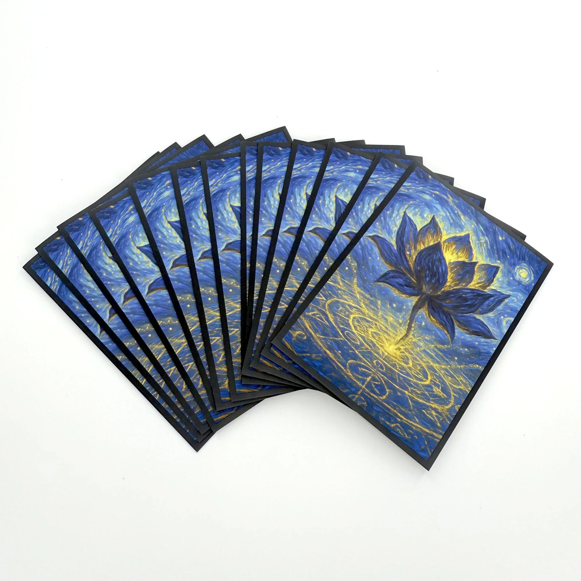 MTG Card Sleeves 100 PCS Matte Back Anti-Slip & Easy Shuffling 2.6 x 3.6 in Applicable to TCG OCG CCG DTCG PTCG (Black Lotus)