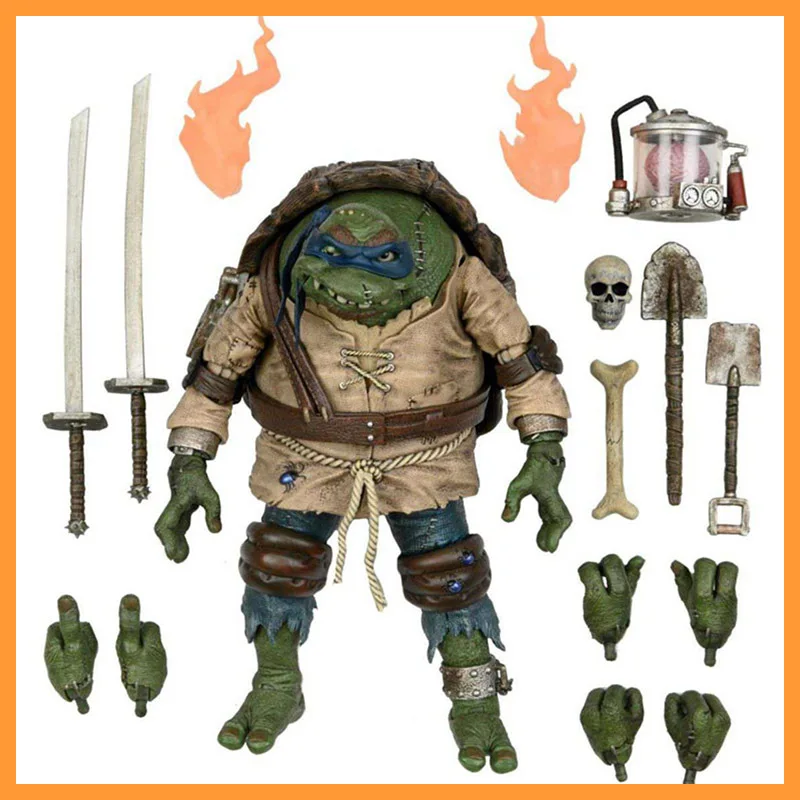 

In Stock Collectible NECA Global Monster Bell Tower Turtle Leonardo Action Figure Full Set Doll Model for Fans Gift