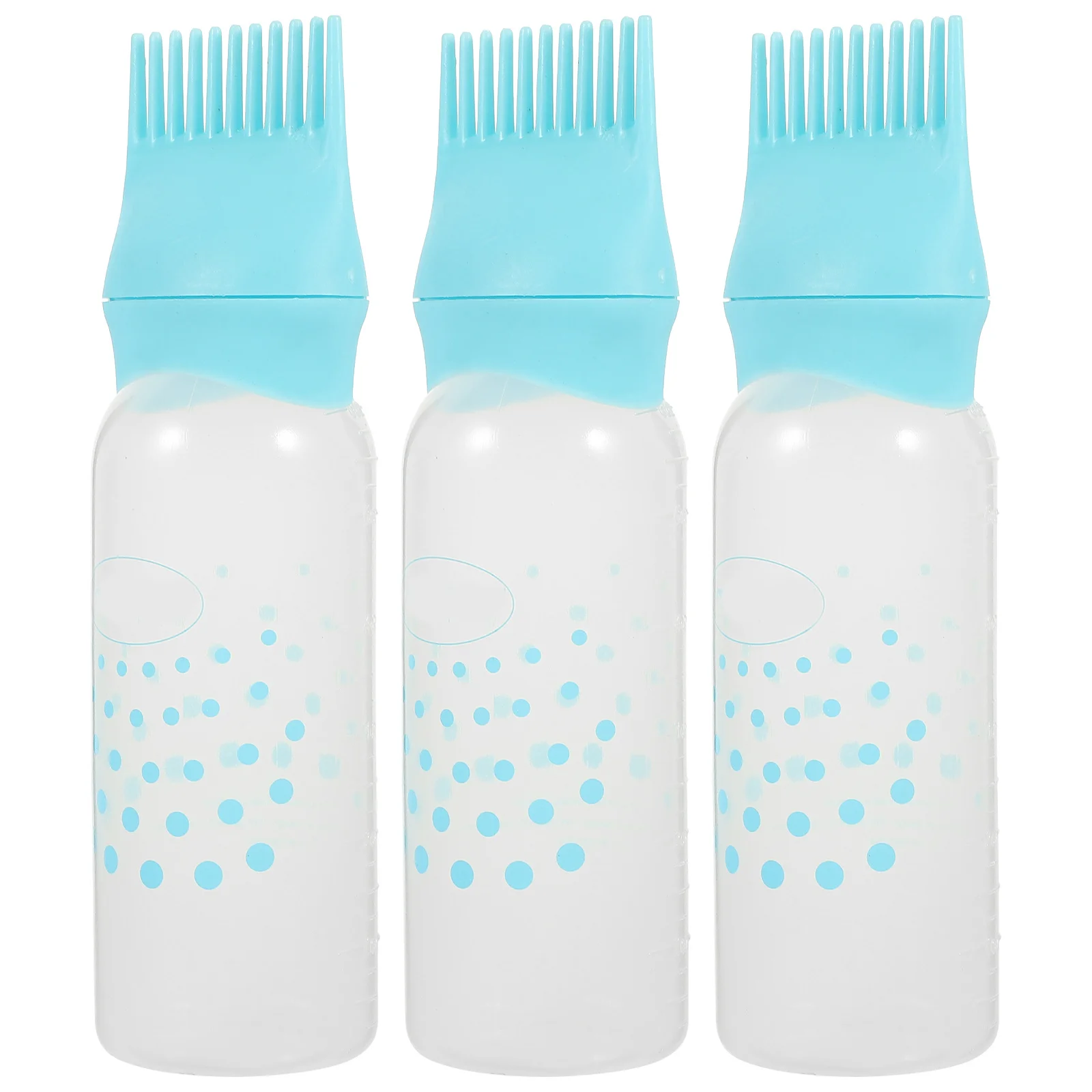 

3Pcs Hairdressing Hair Dye Bottles Durable Plastic Applicator for Home Salon Hair Coloring Bottle Comb Head for Easy Dye