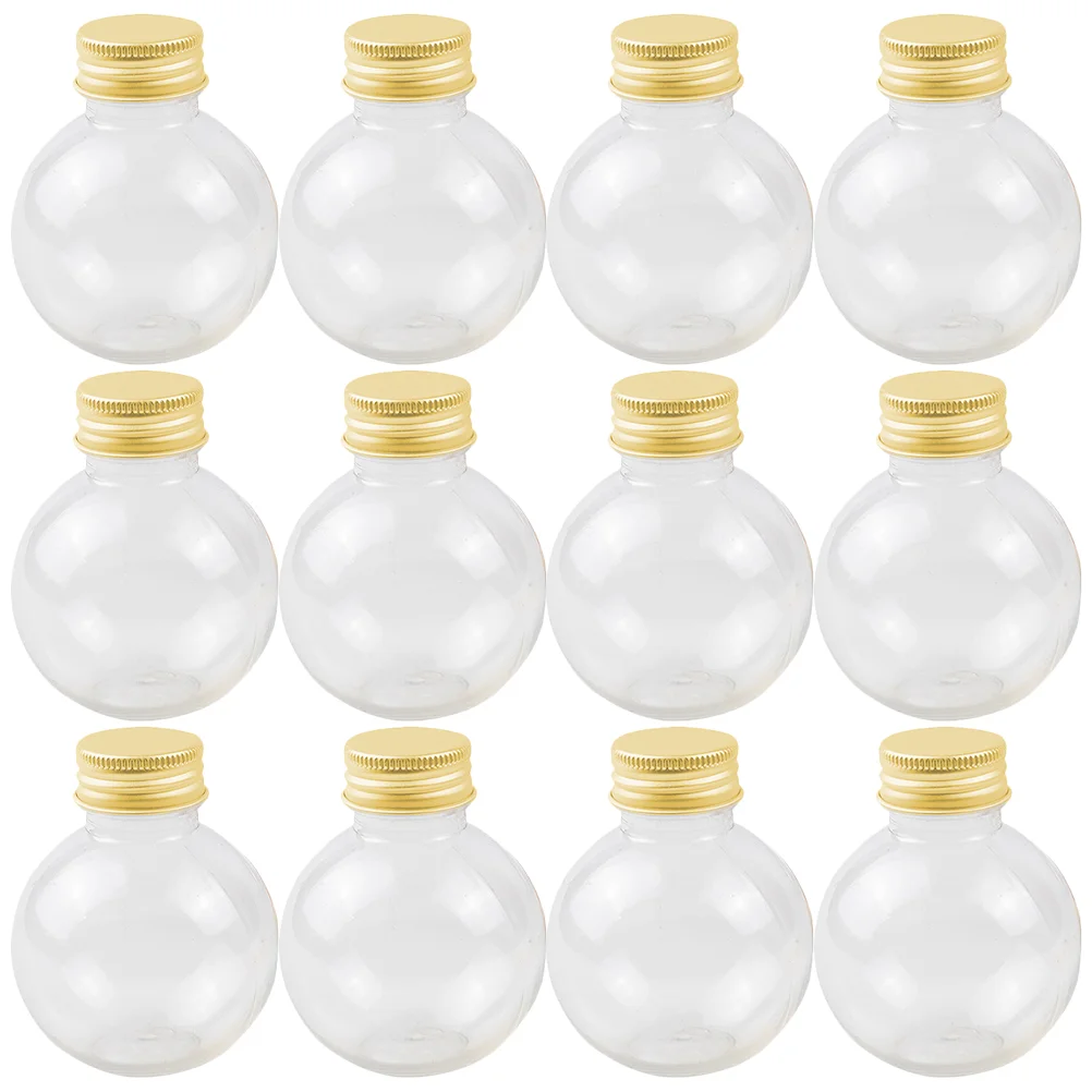 

50 Pcs Bulb Bottle Clear Candy Jar Yogurt Containers Portable Milk Bottles Beverage Iced Coffee Plastic Juice Lightweight