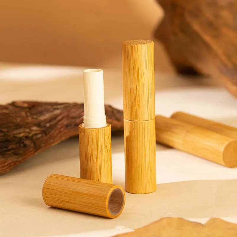 10/30pcs Bamboo Lipstick Tube Lip Gloss Containe DIY Refillable Bottle Eco-friendly 2.8g 4g Lipstick Bottle Empty Tube Container
