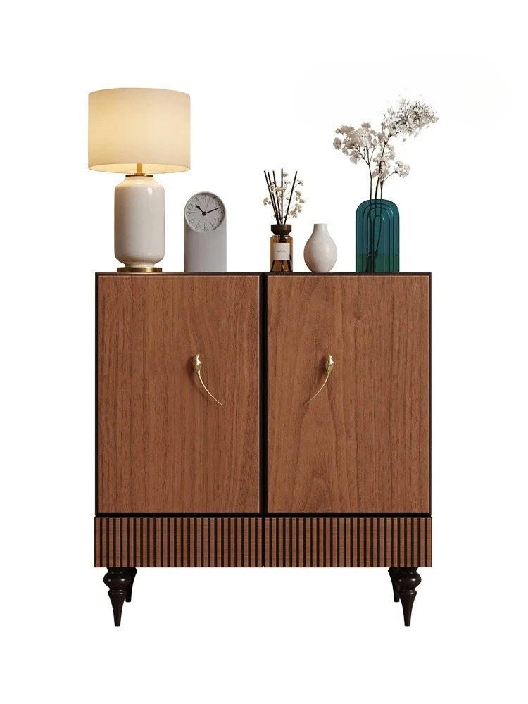 

Medieval style entrance small apartment simple locker retro style decorative storage cabinet
