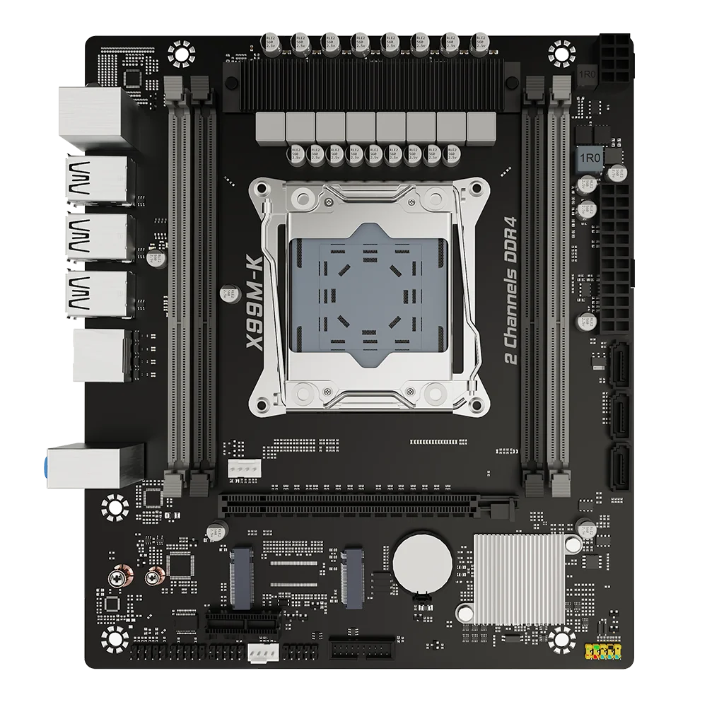 ชุดคอมพิวเตอร์เล่นเกม X99 8-Phase LGA2011-3 พร้อมซีพียู Xeon E5 2630 V4 แรม 16G=2*8G DDR4 REG ECC ชื่อ/NGFF SATA M.2 WIFI M.2