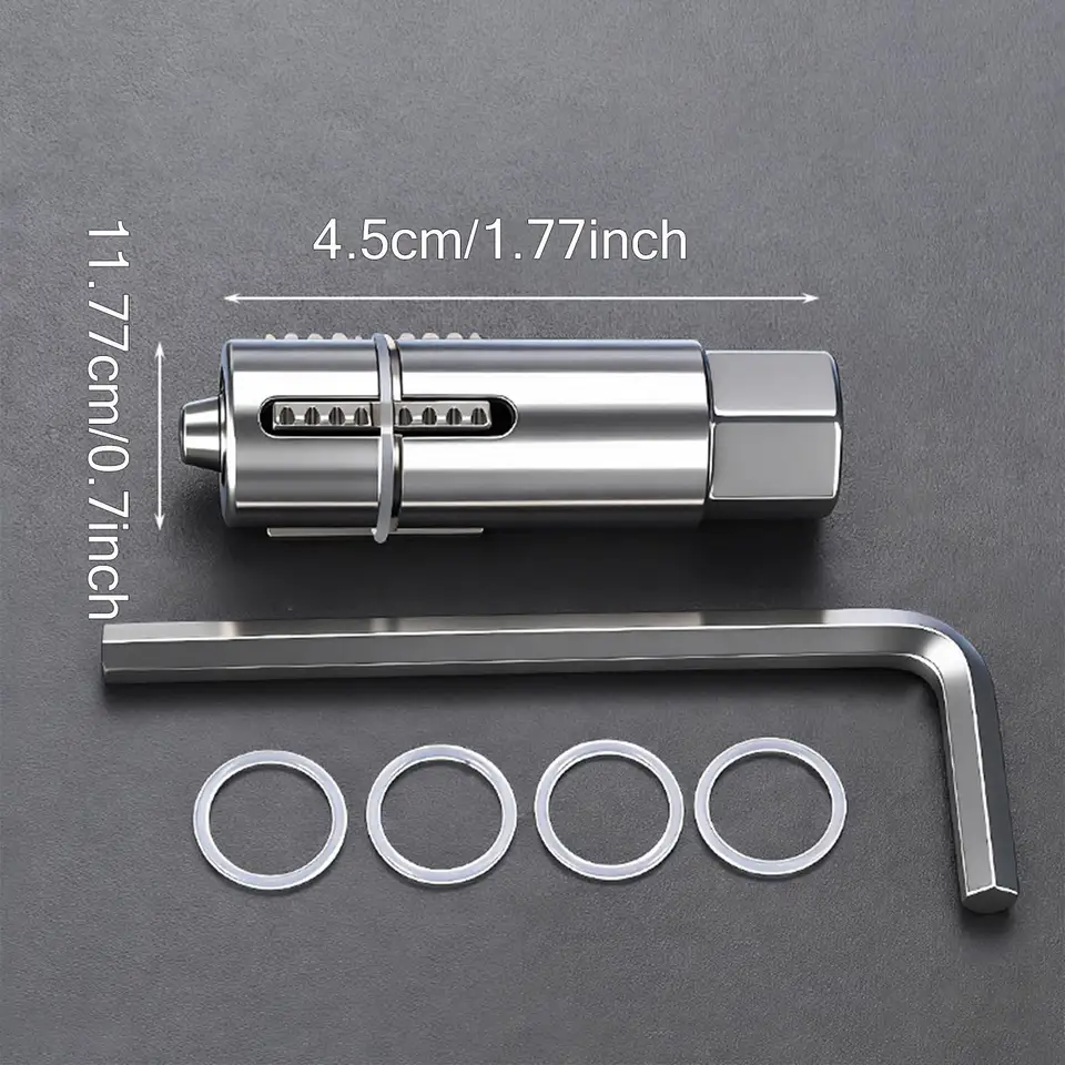 Heavy Duty 2-Piece Adjustable Pipe Extractor Kit – 12mm & 14mm Broken Bolt Puller With Hex Wrench, For Faucet Screw & Thread Repair