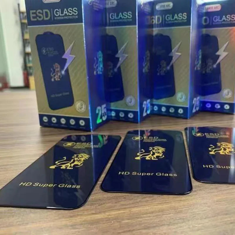 100 قطعة واقي للشاشة مضاد للكهرباء الساكنة ESD 9H غطاء كامل مضاد للغبار من الزجاج المقسى لهاتف iPhone 11 12 13 14 15 16 Pro Max XS XR #5