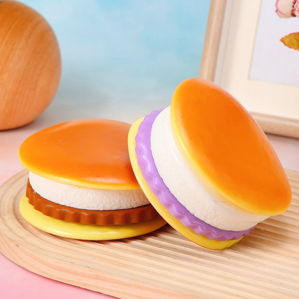 

Мягкая и липкая текстура, декомпрессионная пищевая игрушка из искусственной кожи, медный отскок, горящий мягкий разминающий моделирующий украшение для еды