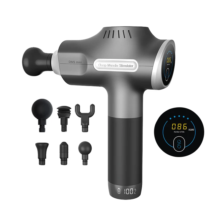 プロ仕様のハンドヘルドLCDタッチスクリーン電動筋肉フェイシャルマシン 温冷振動ボディレッグマッサージガン
