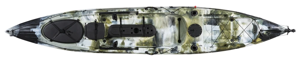 14ft Kuer Dace Pro Angler Hard‑Shell Sit‑on‑Top LLDPE Fishing Kayak For Lake Sea Angling