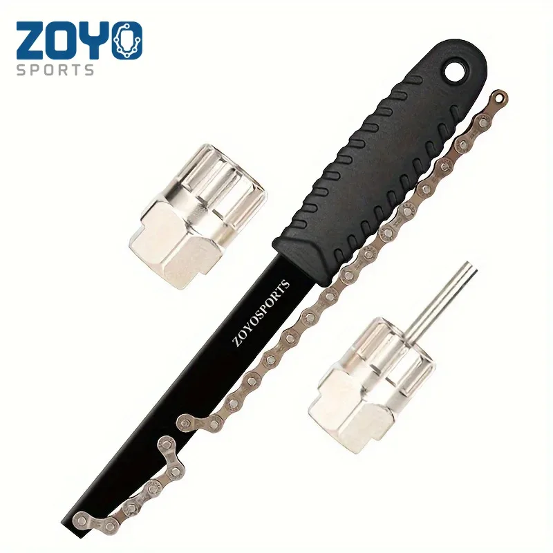 

Bike Flywheel Removal Tool Kit With Cassette Wrench 12 Teeth MTB Cassette Sprocket Removal Wrench Portable Bicycle Repair Tools