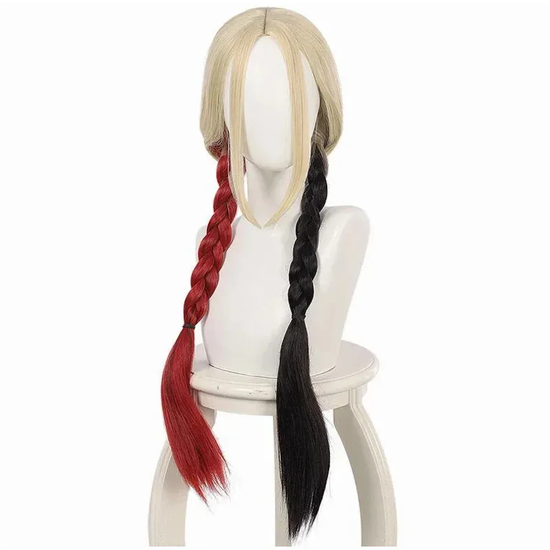 

♥ New 2025 Coslan Anime Long Braid Red Black Twist Harley Cosplay Movice Women Girl's Hallowee Costume Wigs ★ Bear House