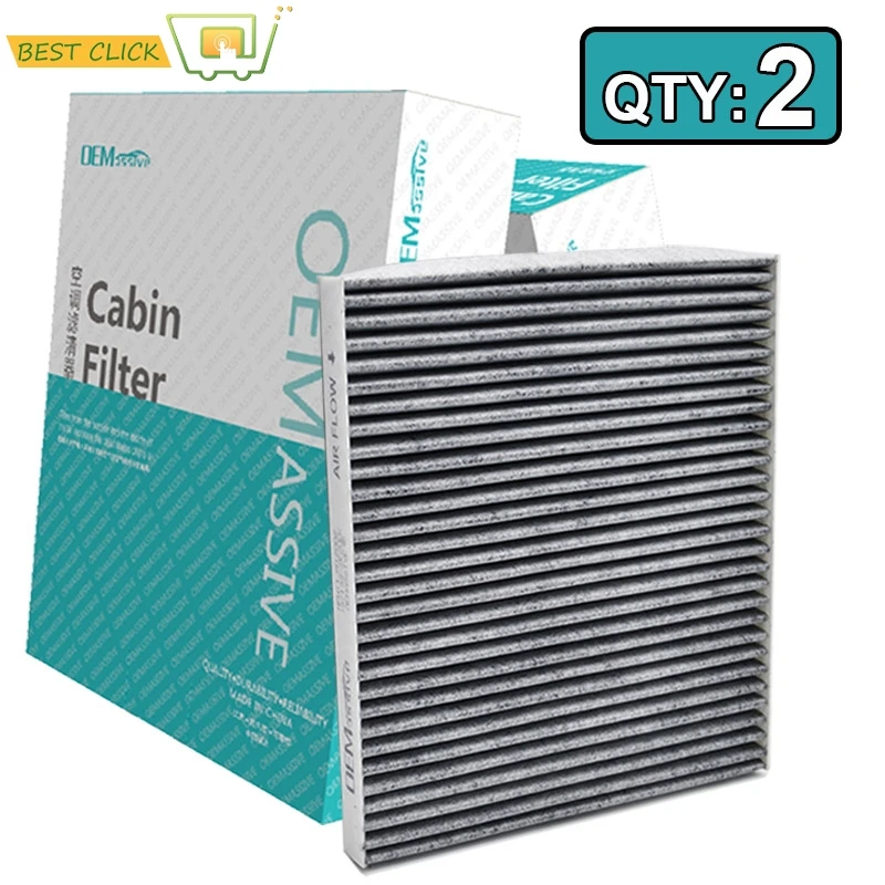 2pcs Car Pollen Cabin Air Filter For Hyundai Accent ix35 i40 Veloster Kia Forte Rio Carens 97133-2E200 97133-2E210 P8790-1F200A