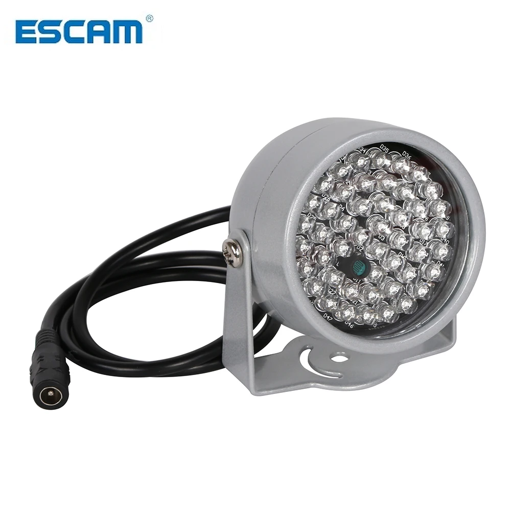 

ESCAM CCTV LEDS Инфракрасный осветитель 48 шт. ИК-светодиоды ночного видения IP66 Инфракрасный заполняющий светильник для видеонаблюдения Металлический водонепроницаемый для камеры видеонаблюдения