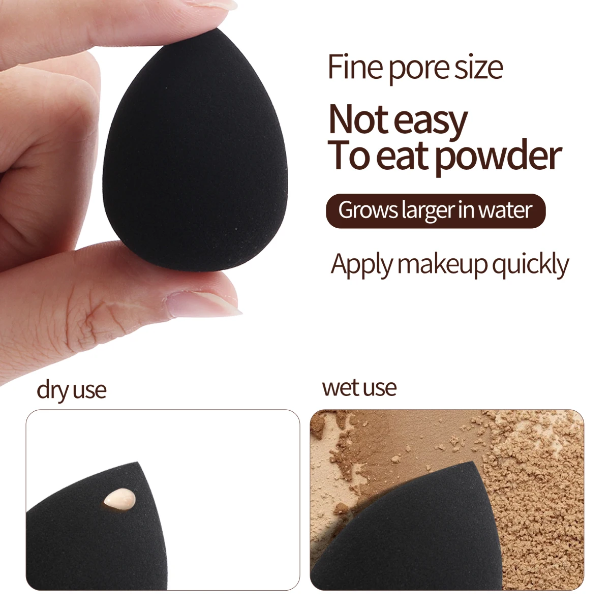 MAANGE Make-up-Pinsel-Set, Foundation-Kontur-Gesichtspinsel mit Puderquasten, perfekt für Wange, Stirn, Kiefer, Nase, Mischung, Schönheit