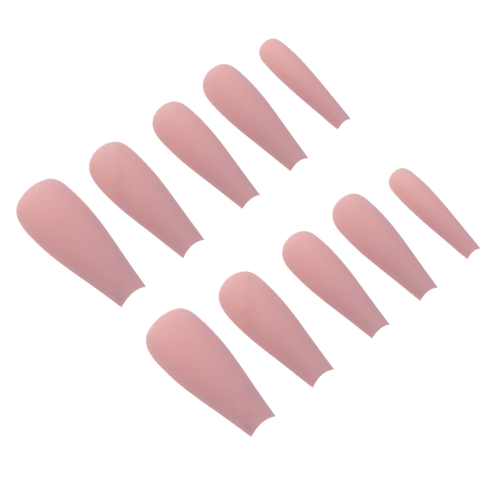 

100 шт. матовых накладных ногтей-балерин, очень длинные, в форме ковчега, с полным покрытием, для маникюра, инструменты для красоты, длинные типсы для ногтей