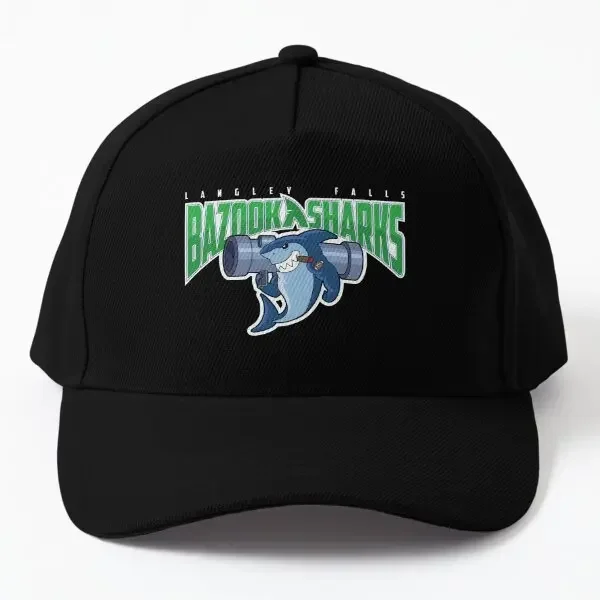 

Langley Falls Bazooka Sharks Baseball Cap Hat Printed Bonnet Sun Fish Black Boys Casquette Mens Solid Color Summer Women