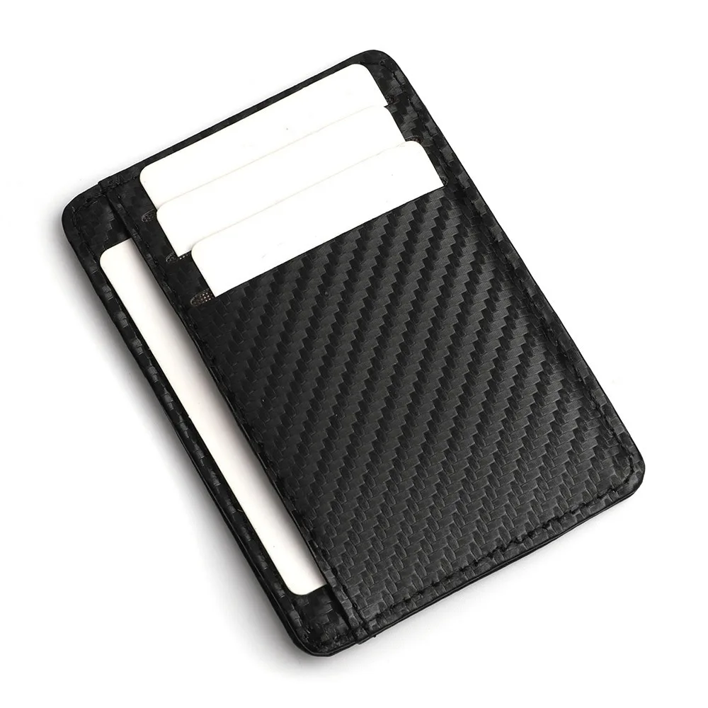 Fashion PU Leather Card Holder Multiple Pockets 5 Colors Coin Purse Ultra Thin Slim Wallet Money Clip Men Women