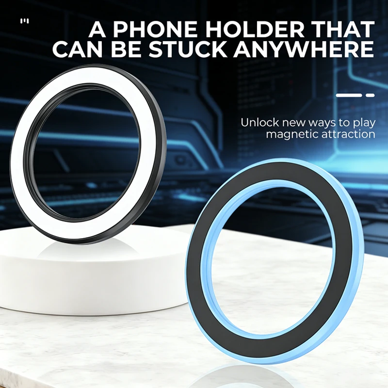

Магнитный держатель для мобильного телефона для смартфонов Magsafe, аксессуары, настенная сильная магнитная подставка для кольца для iPhone 17, 16, 15, 14, Samsung