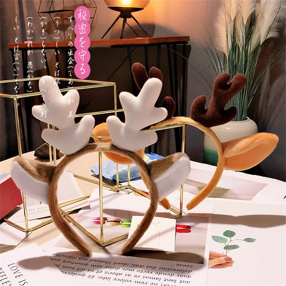 Christmas Headbands for Children Santa Elk Antlers Baby Headband Kids Diadem Elf Ears Horns Noel Navidad Gifts Hair Accessories