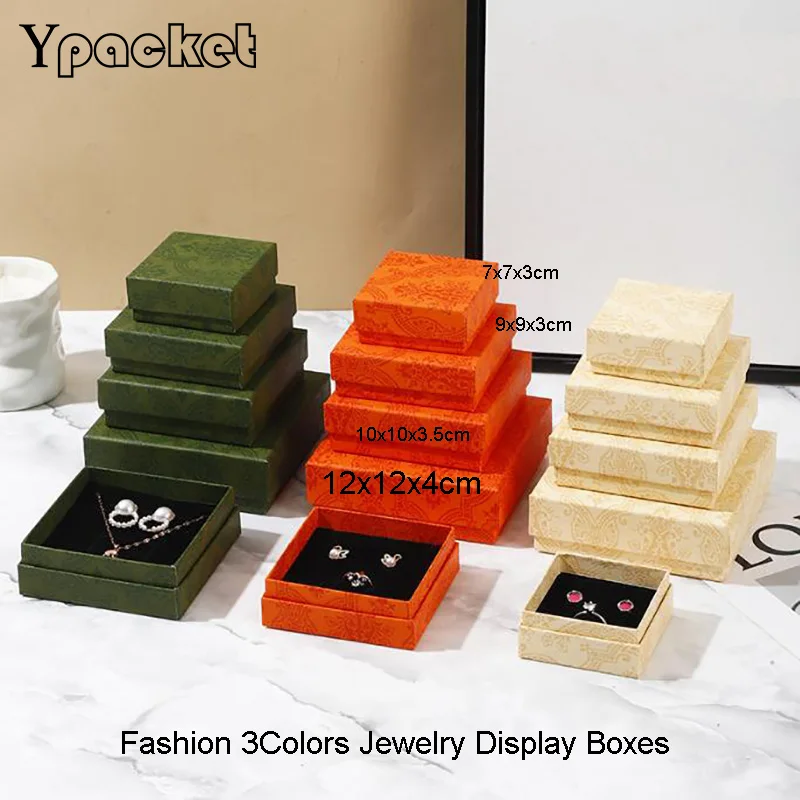 20Pcs/Lot 3Colors Jewery Organizer Boxes Pendant Necklaces Rings Earring Storage Carrying Cases Bracelet Wedding Gifts Display