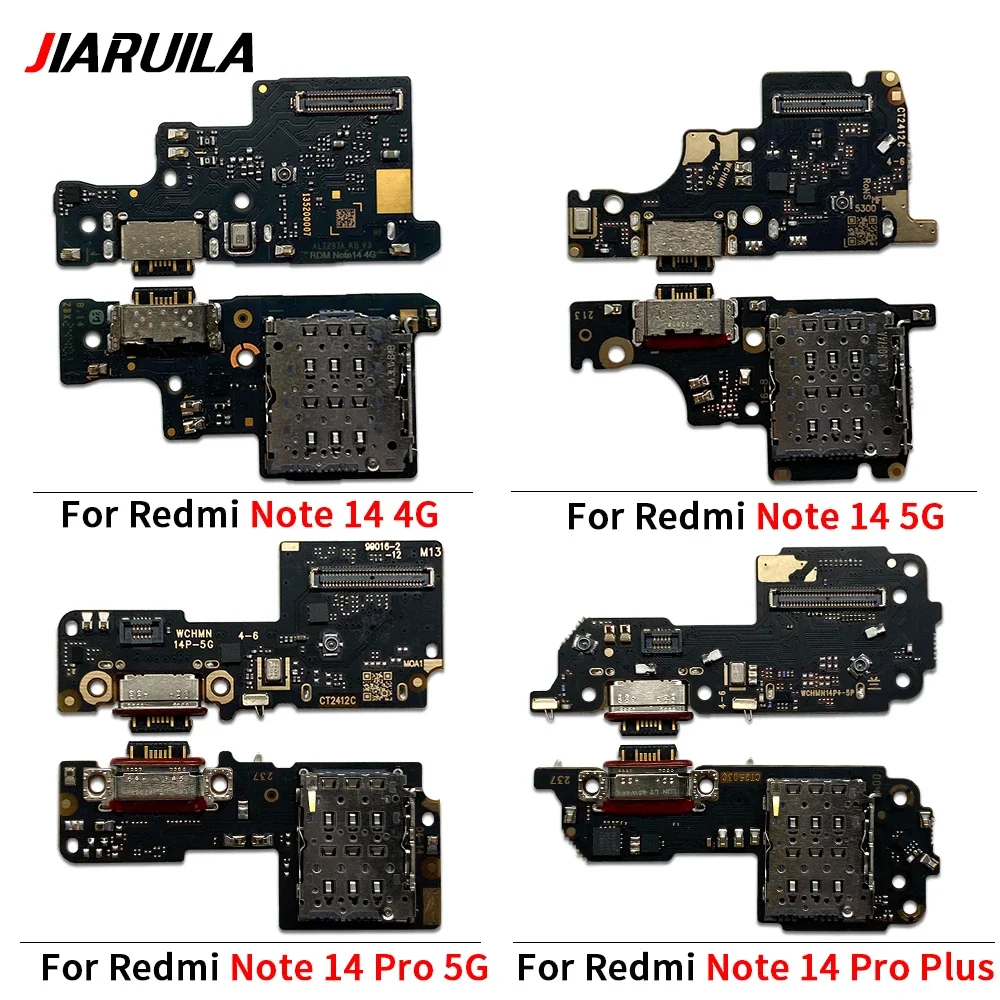 10 PCS For Redmi Note 14 Pro Plus/14 4G/5G/14 Pro 5G/15C 5G/15 5G USB Power Charging Connector Plug Port Dock Flex Cable