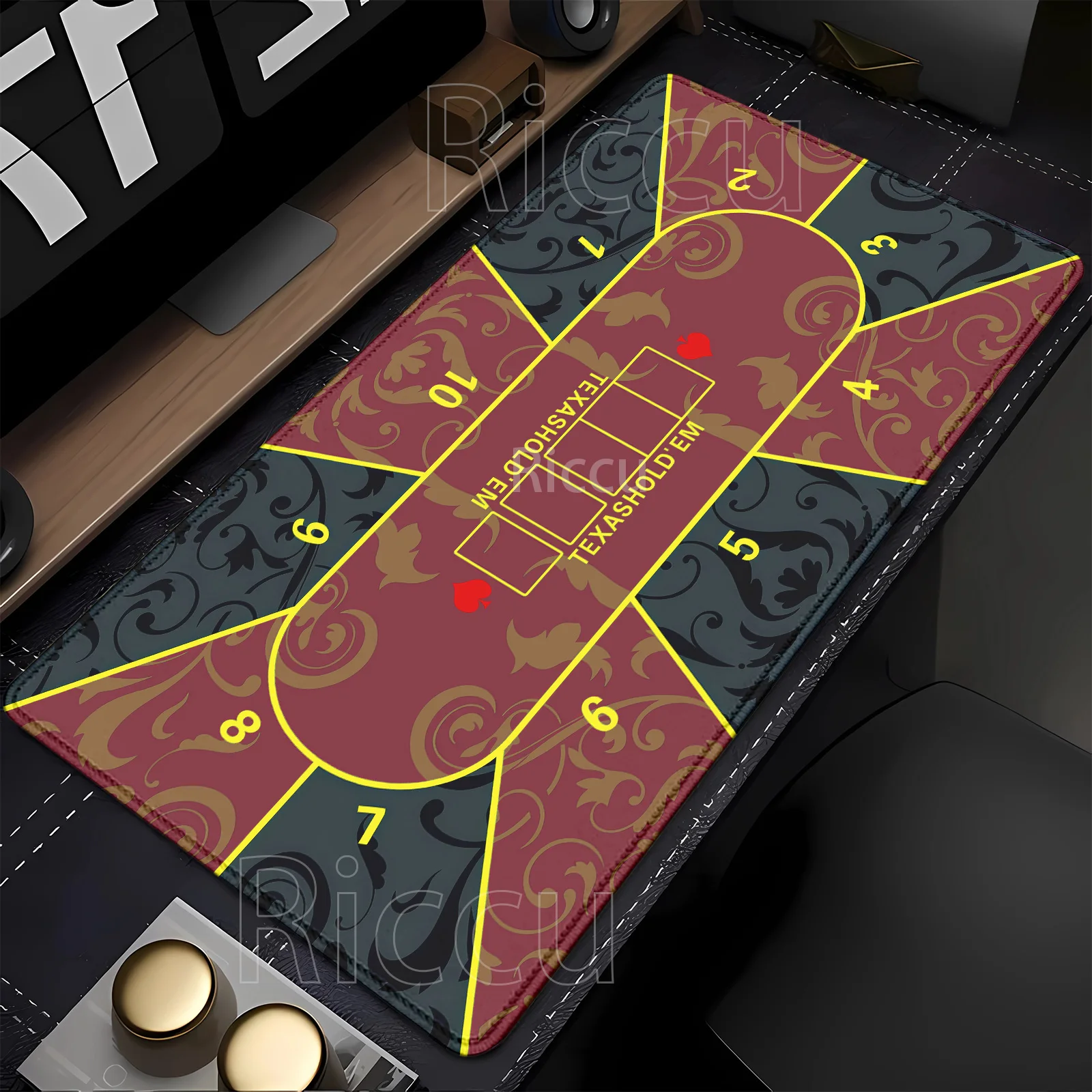 

Резиновый нескользящий коврик для мыши Texas Hold’em poker, игровой XXL, настольный HD-печать, игровой коврик, оверлок, развлекательный коврик для настольной игры