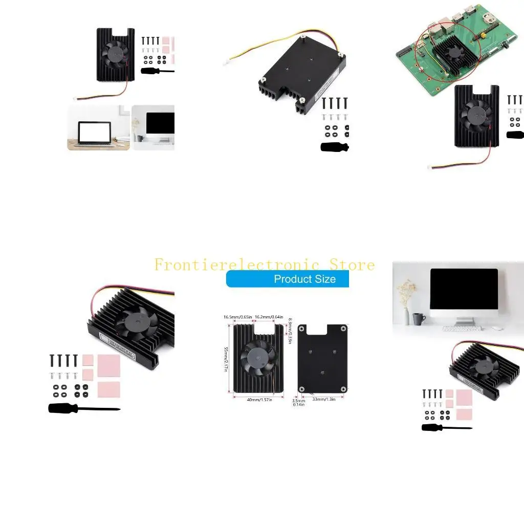 

G8DB Бесщеточный охлаждающий вентилятор ЦП с алюминиевым радиатором радиатора малошумным для CM5