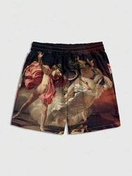 New Men's Summer Shorts Loose Luxury Shorts 3D Printing Leisure Art Painting Printing Harajuku Shorts Sports Quick Drying Shorts