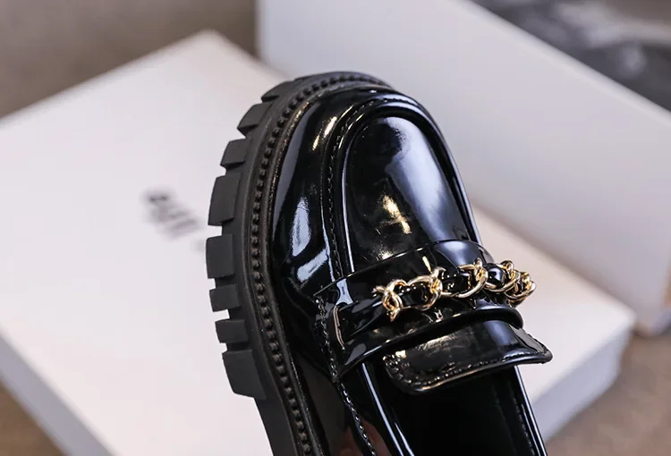 Frühling Herbst Jungen Mädchen Dickbesohlte Lackleder Oxford-Schuhe Kinder Weichbesohlte Rutschfeste Schul-Loafer Kinder Freizeit Schüler Schuhe – Detail 19