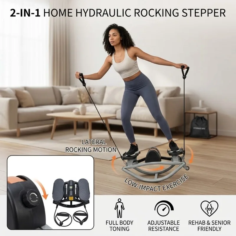 Hydraulic Mini Stepper Multifunction Pedal Exerciser Under Desk Bike Rehabilitation Training Leg Slimming Home Fitness Equipment
