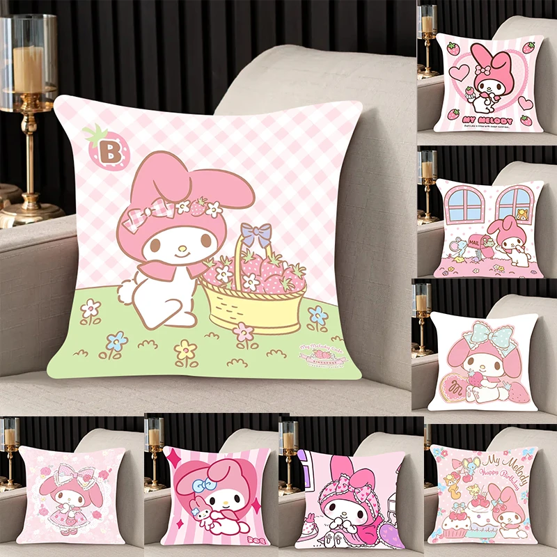 

home decor Pillow Cover My Melody iving room bedroomo office car 45x45 Dakimakura Throw Pillows Square Pillowcase Girl lovely