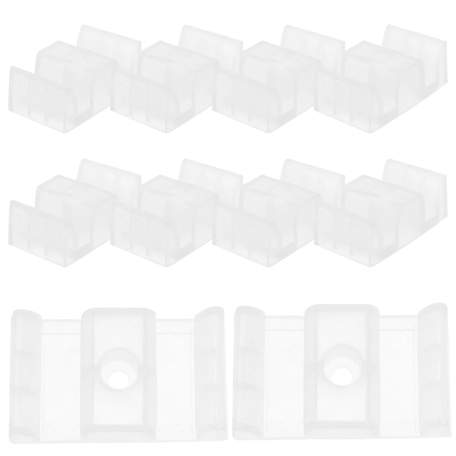 10 Pcs Mat Shower Blocks Door Guides for Sliding Doors Bottom Accessories Glass Bumpers Plastic Track