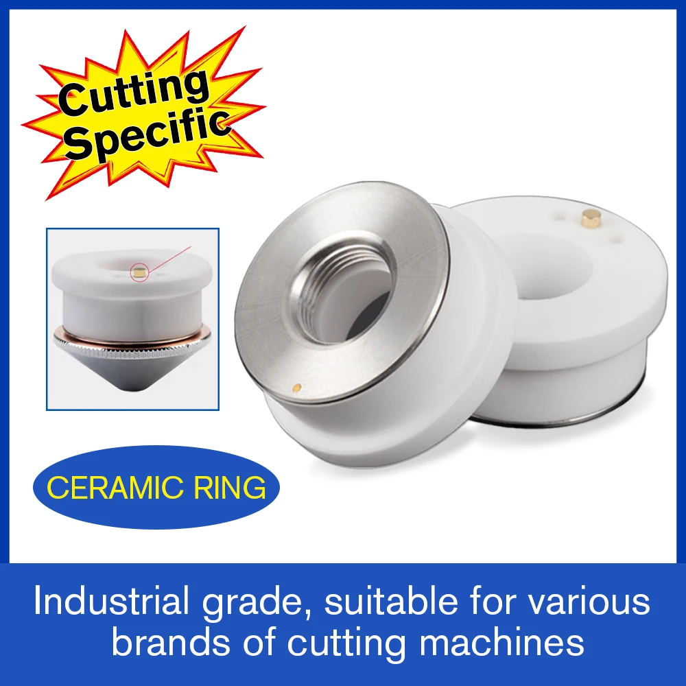 D28 D32 Ceramic Ring Laser Cutting Head Ceramic Body M11 Nozzle Holder M14 Insulation Ring For Raytools WSX HANS OSPRI Bodor