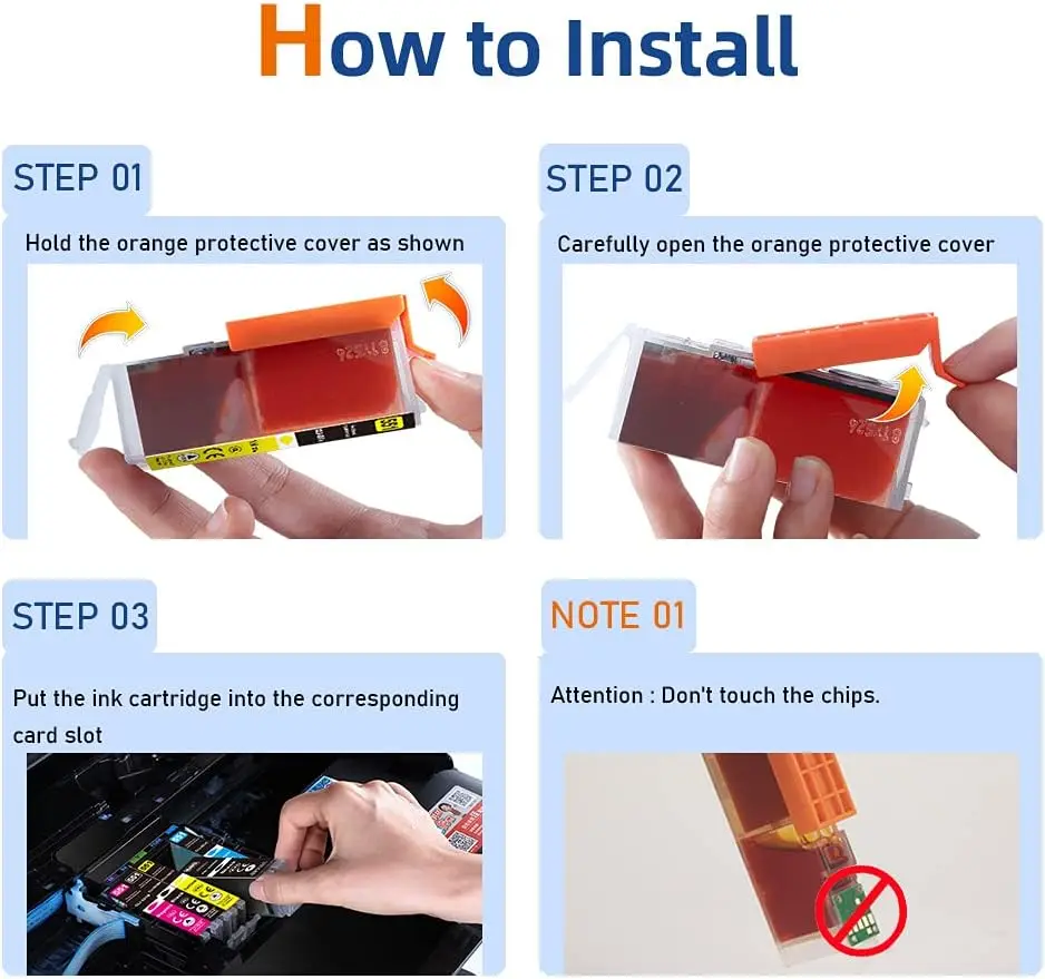 خراطيش حبر Jhaan 551XL Multipack-12P متوافقة مع CLI551XL لكانون Pixma MG5450 MG5550 MX925 IP7250 MG5650 MX725