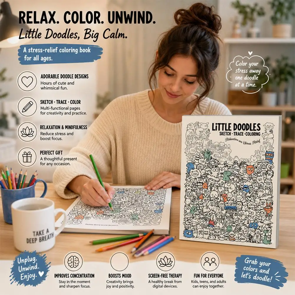1/2Pcs Decompression Graffiti Book Containing Exquisite Graffiti Patterns for You to Trace and Color Aiming to Provide Creativit