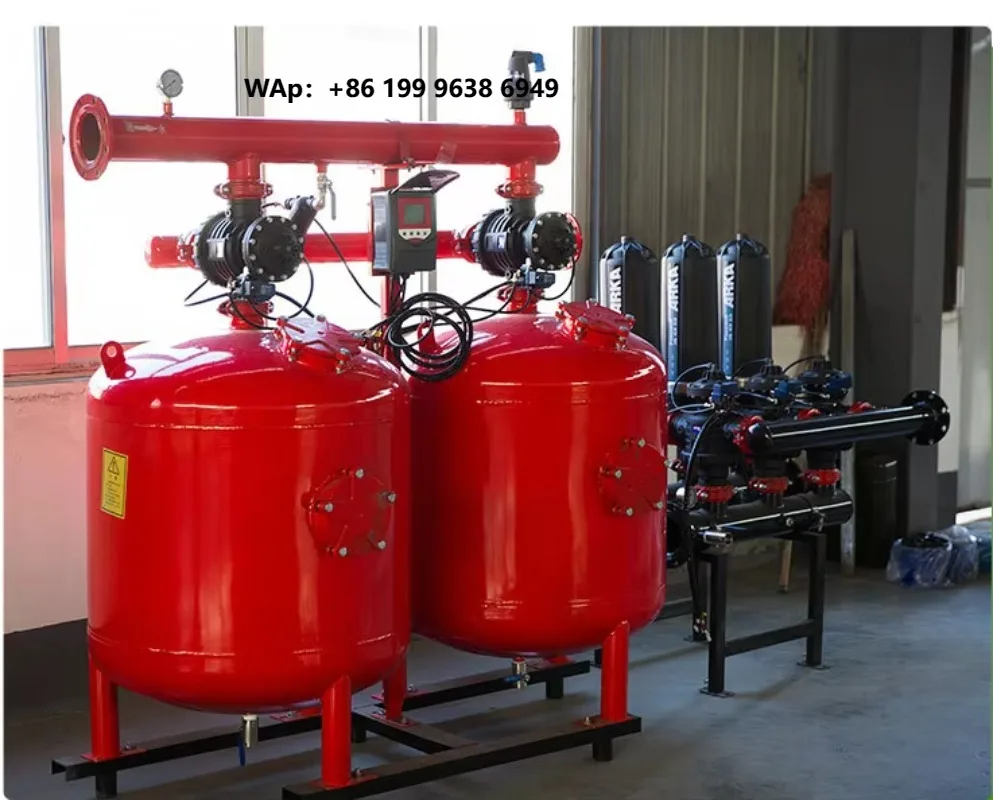 Fully Automatic Backwash Sand and Gravel Filter Agricultural Water-Saving Irrigation Filter for Well and River Water 1 Year