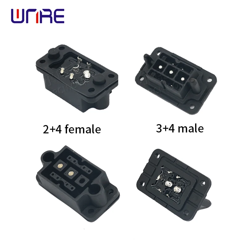 Levitated female 2+4/ male 3+4 high-power xonnector for suspension electric vehicle