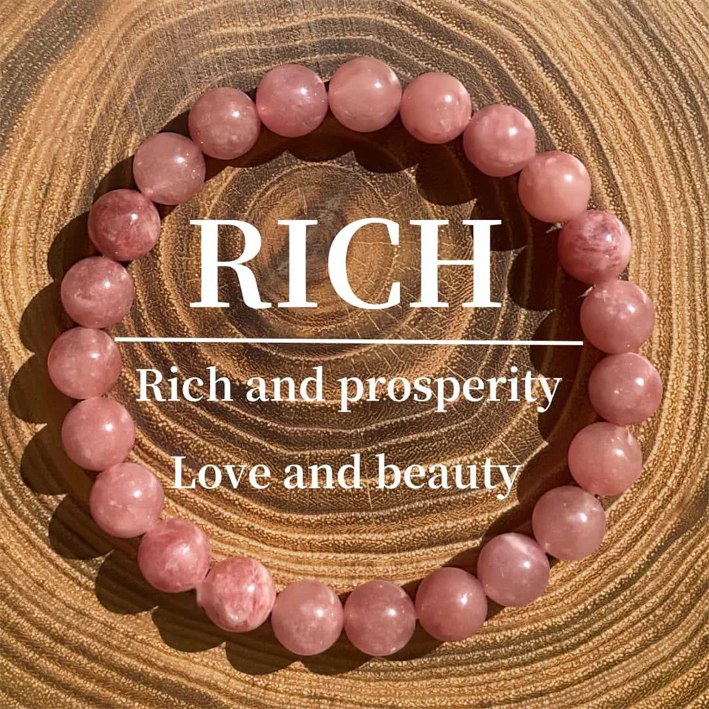 sweet fall ladies jewellery pink strawberry quartz bracelets girlfriend Holiday Christmas unique natural stone money bracelet