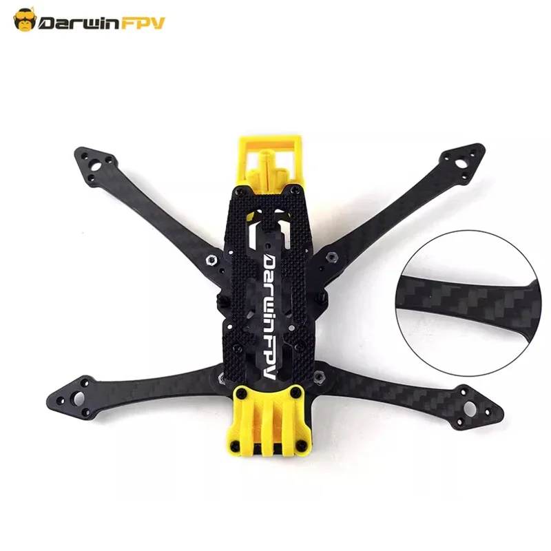 DarwinFPV FoldApe4 4 Polegada Quadro de Fibra de Carbono Versão Analógica/O3 Quadro para Super Longo Alcance FPV RC Freestyle Drone