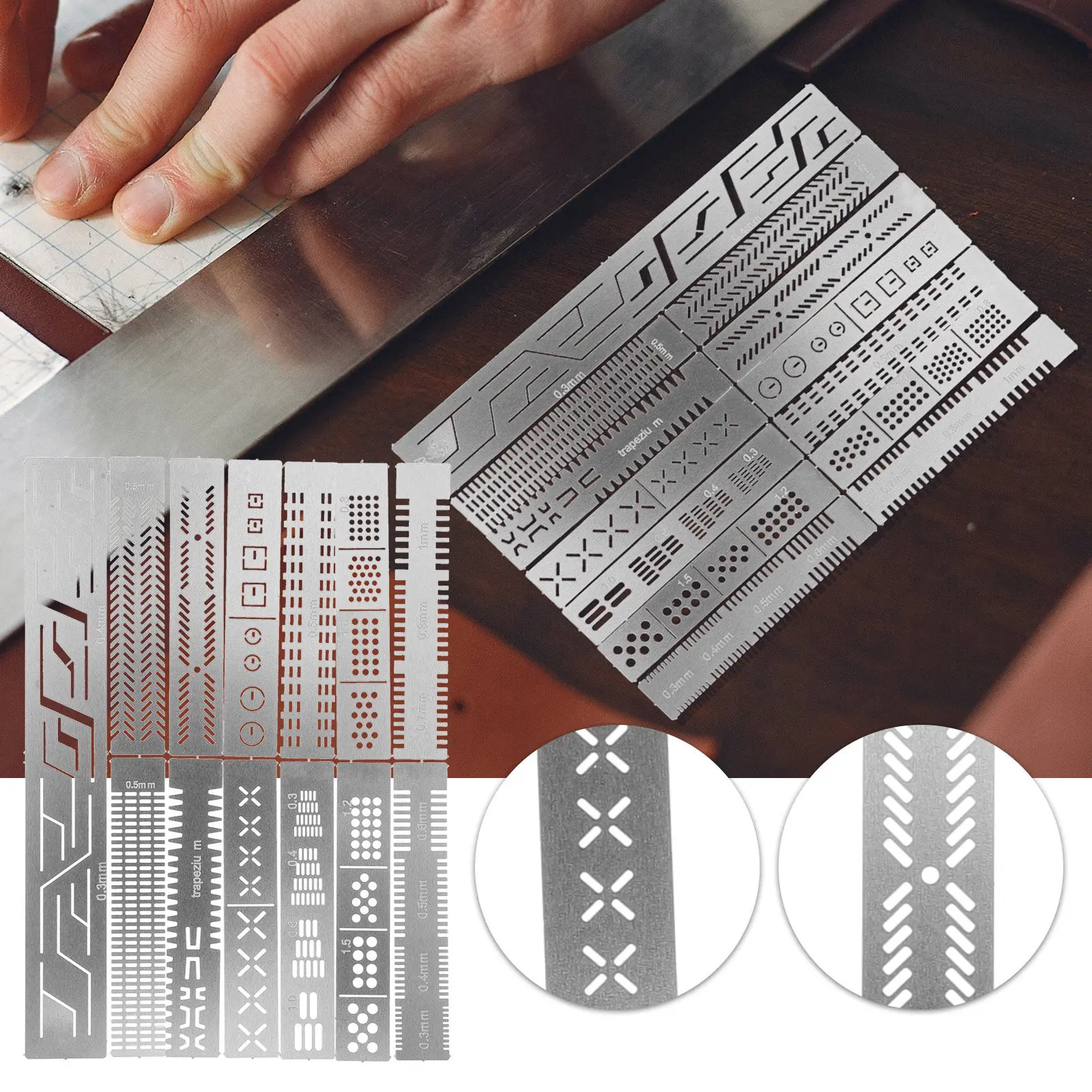Ruler Tool Drawing Measuring Halloween Christmas Engraving Tool Action Figure Custom Art Student Art Students 1SET