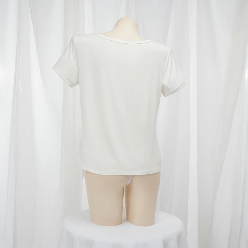 Anime Kinako OSAKANA Cosplay Costume Cute Summer Casual T-Shirt Crops Tops Underwear 40hara Kinako Cat Necklace