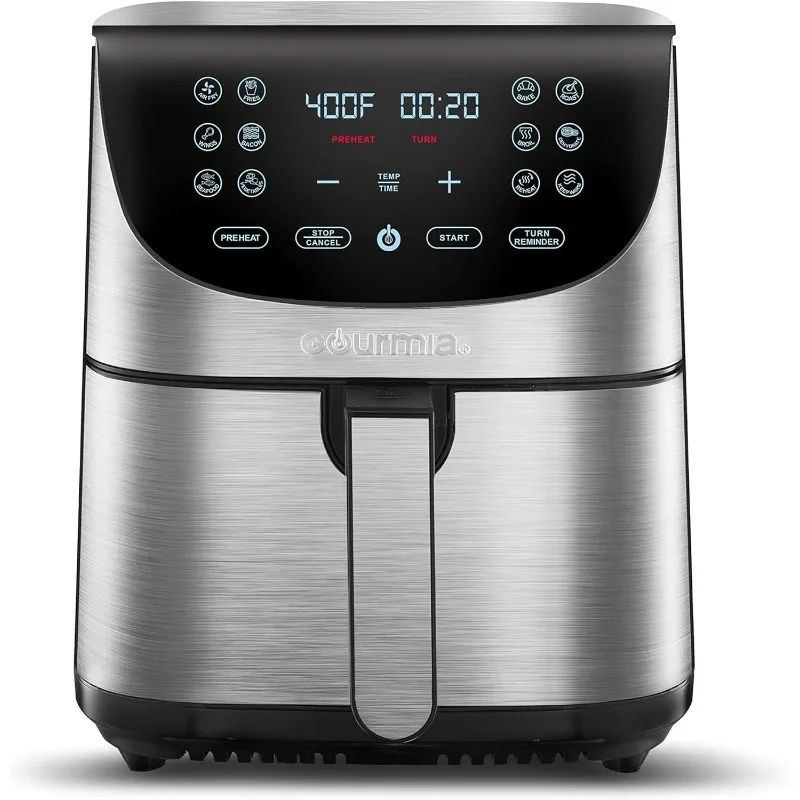 

OUIO Air Fryer Oven Digital Display 7 Quart Large AirFryer Cooker 12 Touch Cooking Presets, 1700w Power Multifunction