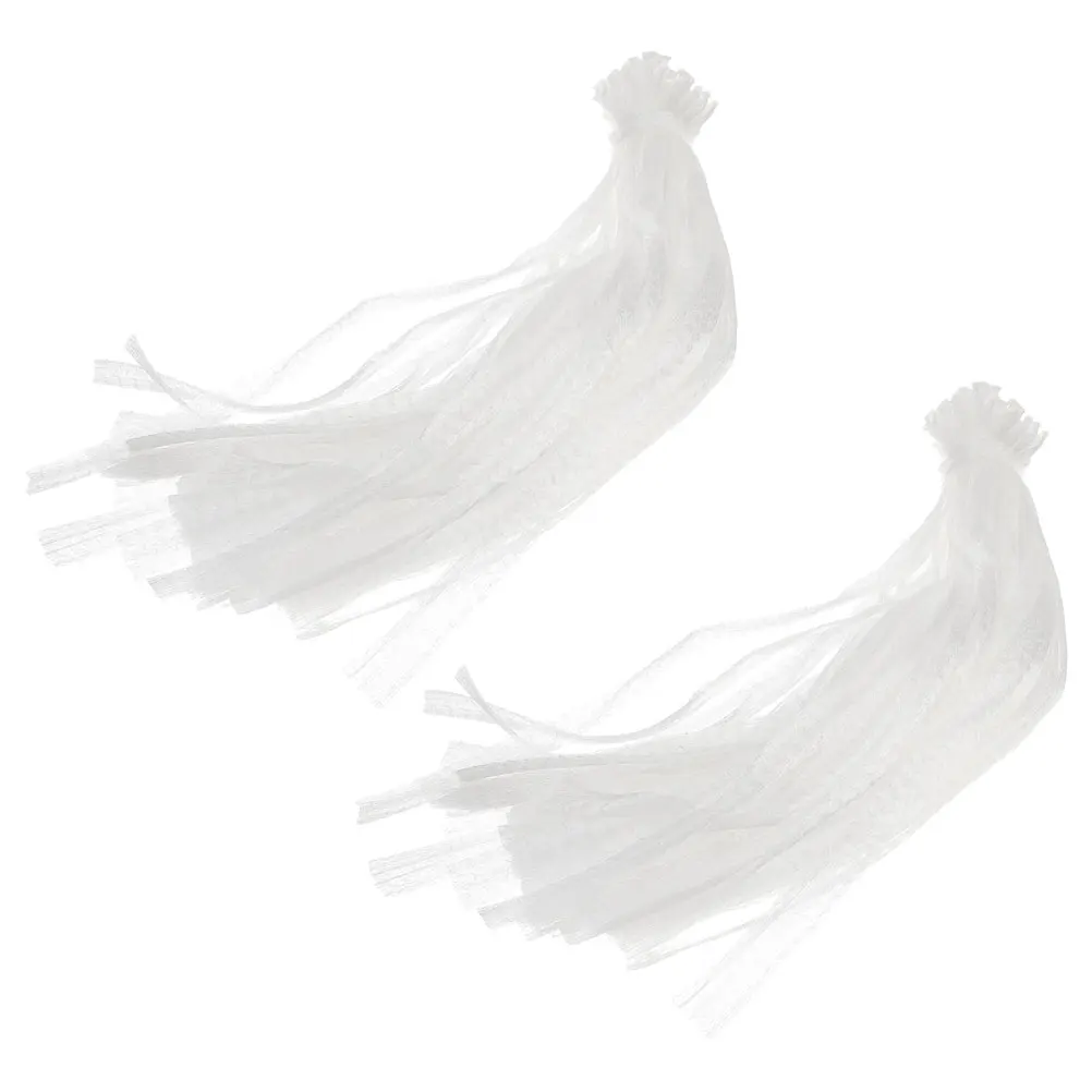 

100pcs Fruit Vegetable Mesh Bag 35cm White Thickened Net Packing Grocery Produce Storage Kitchen Fresh Keeping
