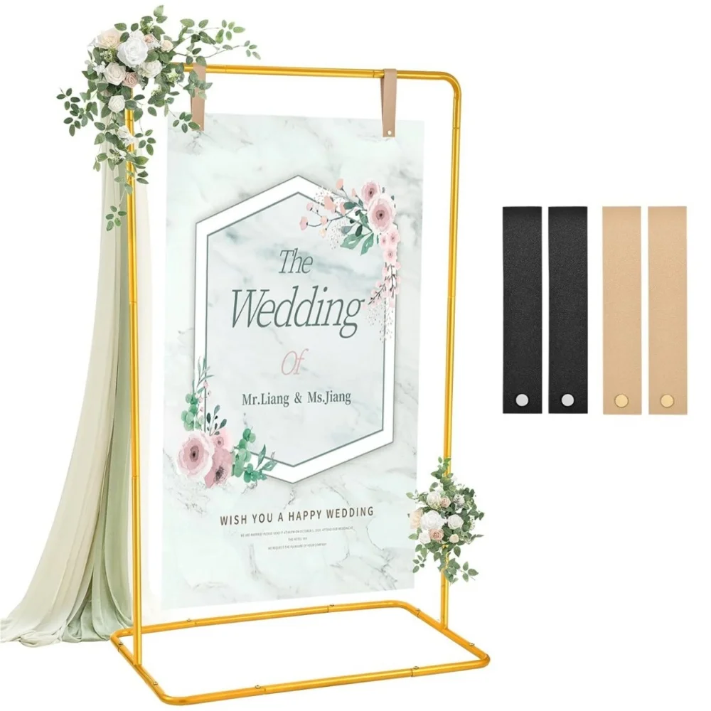 

1 шт. Золотой держатель для вывесок, декор для вечеринок, арка-стойка, рамка для фона, реквизит для украшения свадеб, дней рождений, детских праздников