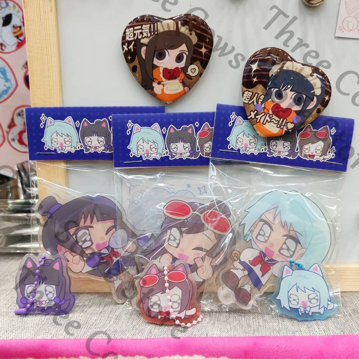 

Anime Ace Attorney Maya Fey Franziska Von Karma Ema Skye Cosplay Cartoon Acrylic Pendant Check-in Stick Keyring Mascot Fans Gift