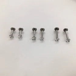 10 PCS/lot Surgical steel CZ Zirconia Labret Bar Stud Lip Earring Helix Cartilage Tragus Body Piercing Jewelry